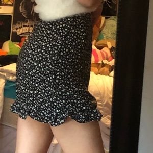 black flower skirt